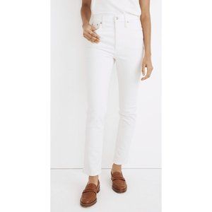 NWT Madewell Women's $128 High Rise Perfect Vintage Jean Tile White Size 25